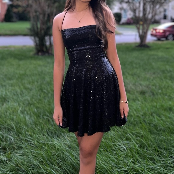 windsor black sparkly mini dress - Picture 11 of 11